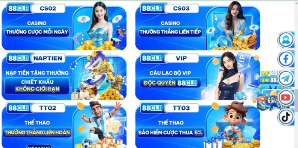 Một vài khuyến mại 88CLB hot nhất năm 2025